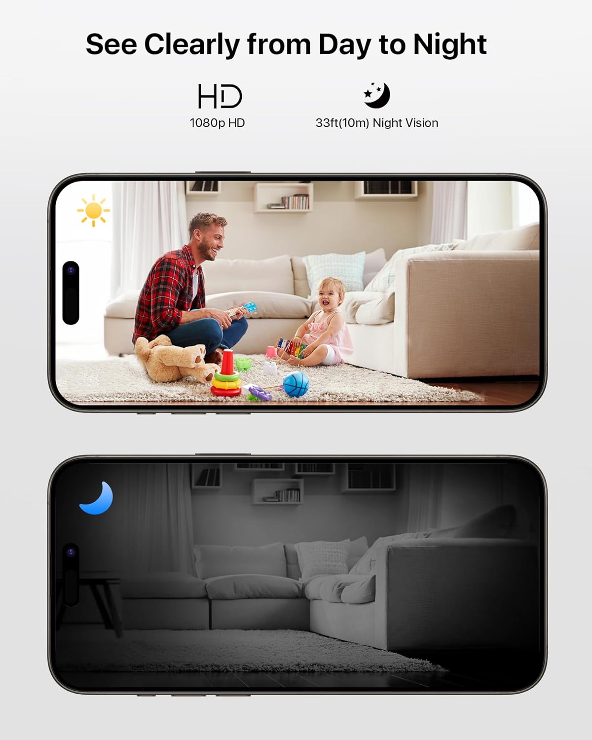 Thumbnail 4 de ZOSI Telecamera WiFi interna C688, 1080P e visione notturna fino a 10 m con audio bidirezionale