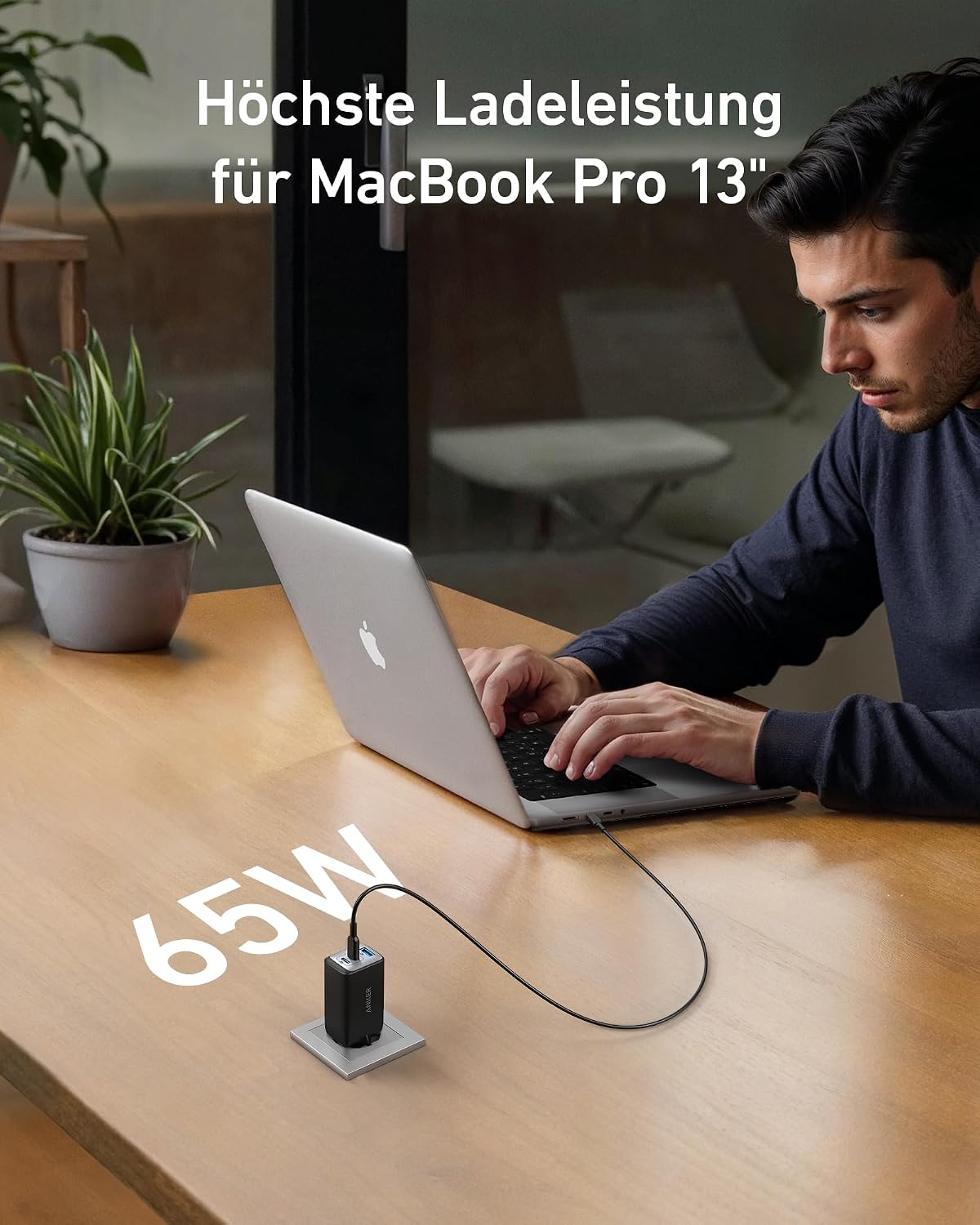 Thumbnail 1 de Anker Nano II 65W USB-C Ladegerät – 3-Port PPS Schnellladegerät für iPad und Co.