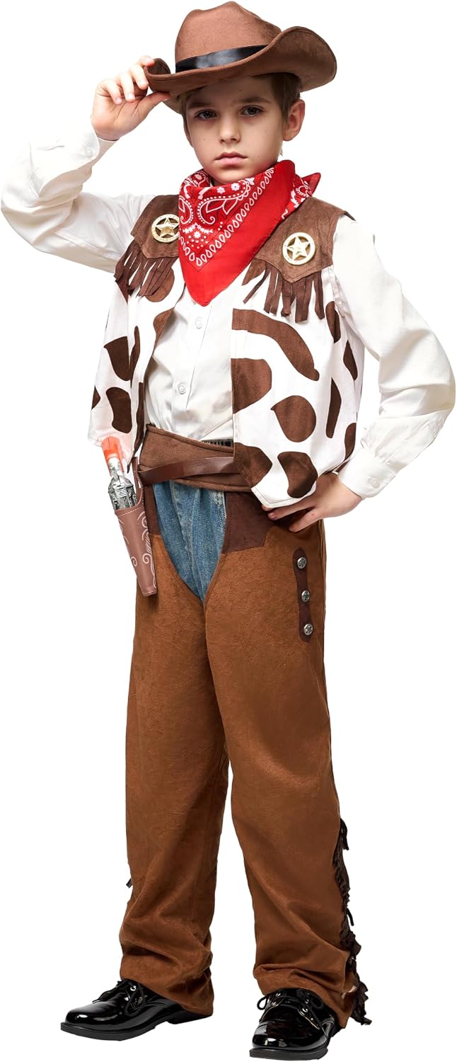 Thumbnail 2 de Spooktacular Creations Boys' Cowboy Costume Set, 8-Piece