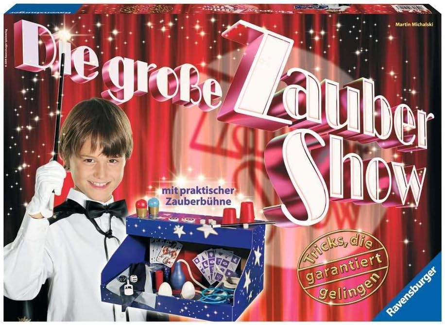 Detalle de Ravensburger 21940 Die große Zaubershow – Zauberkasten für Kinder ab 8 Jahren