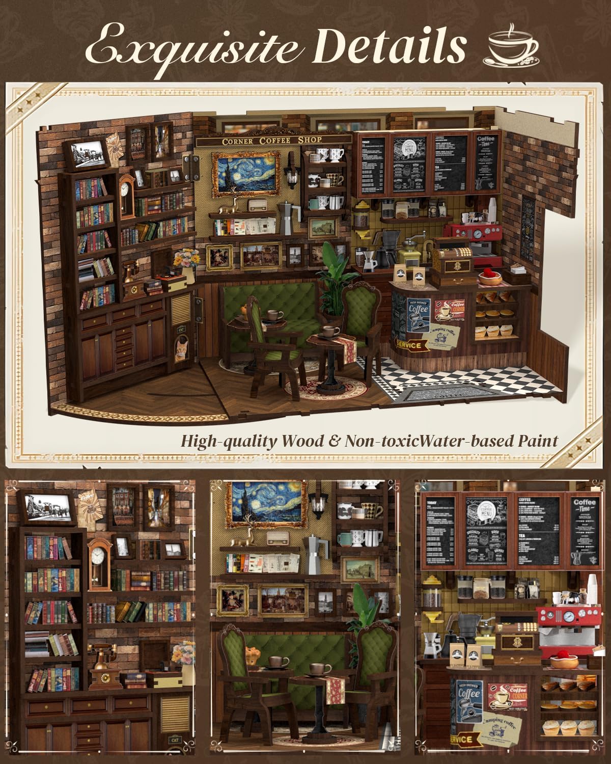 Thumbnail 6 de Cutefun Book Nook Kit – DIY Miniature House for Adults 📚