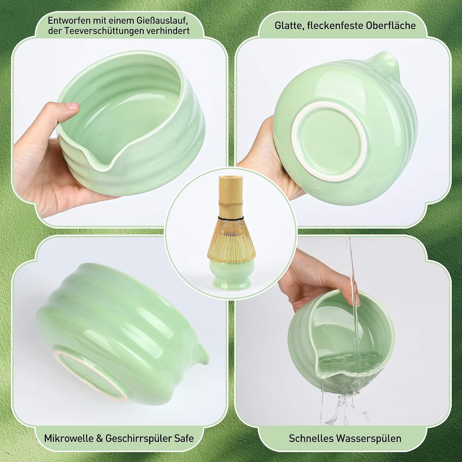 Detalle de Matcha-Schneebesen-Set – Japanisches Matcha-Tee-Set für den Haushalt (Cyan)