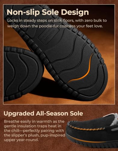 Thumbnail 5 de VeraCosy Men's Classic Moccasin Slippers: Memory Foam Comfort in Soft Faux Suede