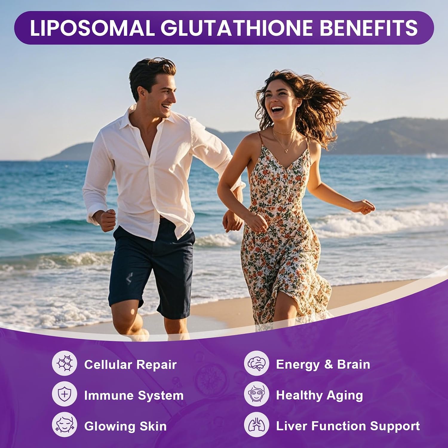 Detalle de Megneta Liposomal Glutathione Supplement, 350 mg with PQQ, CoQ10 & Vitamin C