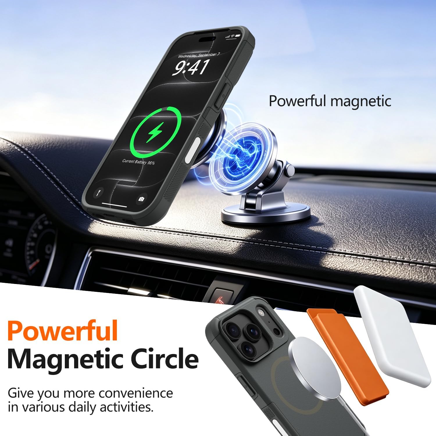 Detalle de Diverbox 2IN1-XM Magnetic iPhone Case for 17 Pro and 18 Pro, MagSafe