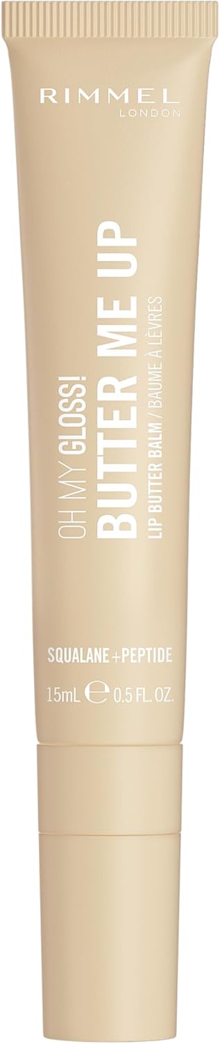 Detalle de Rimmel London Oh My Gloss Butter Me Up Lip Butter Balm, 001 Vanilla Frost, 15 mL