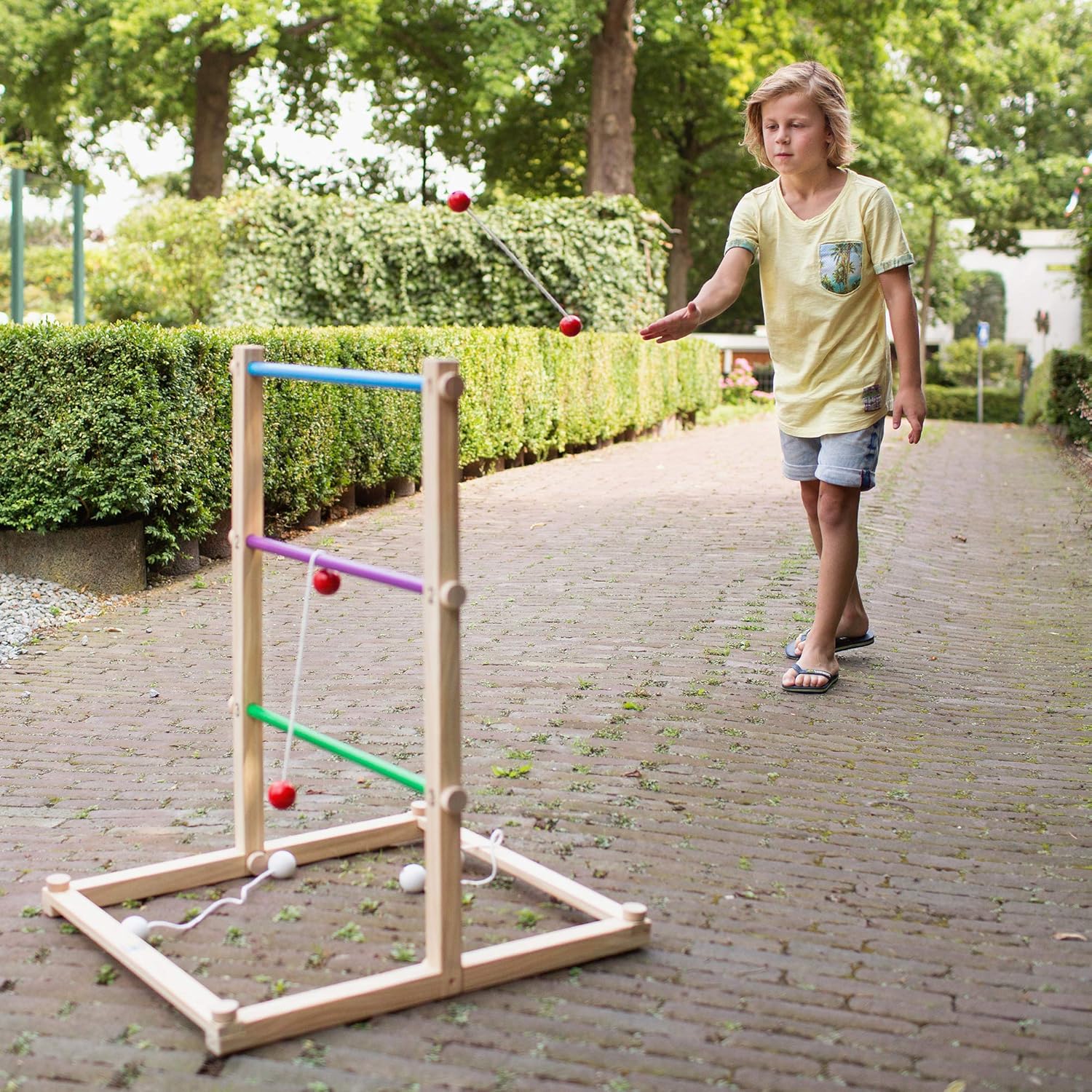 Detalle de Buitenspeel Throwing Game multicolore : jeu de lancer sur échelons pour enfants à partir de 6 ans