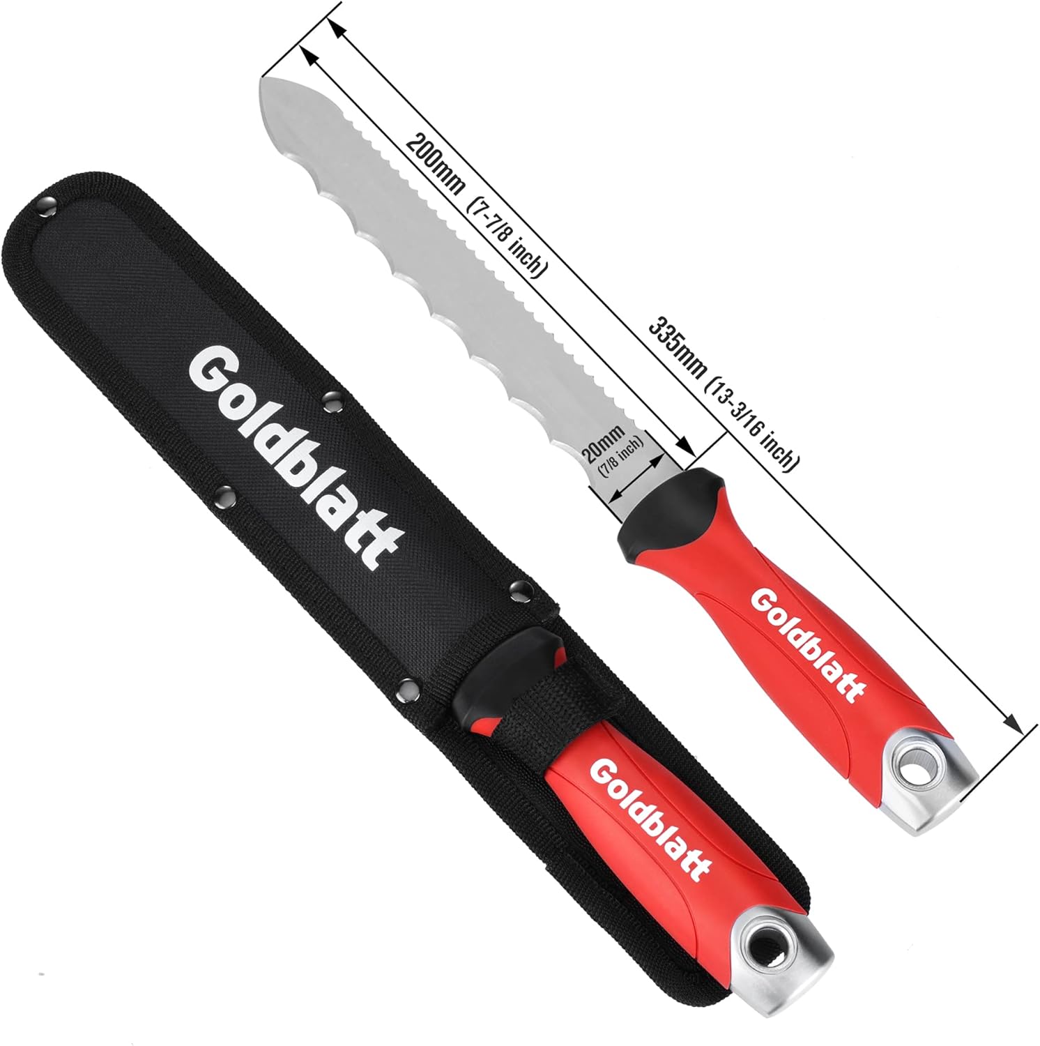 Thumbnail 3 de Goldblatt Coltello per Isolamento: lama inox 20 cm, doppio lato, con custodia in nylon