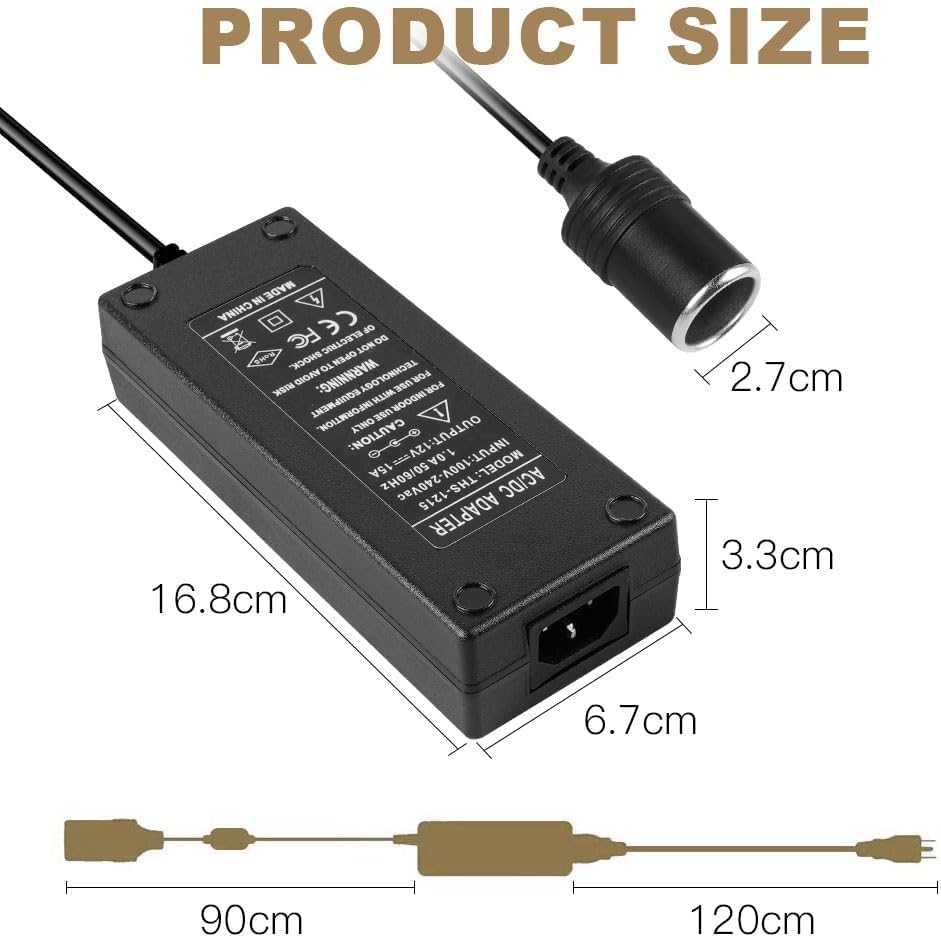 Thumbnail 1 de Adiwo convertitore da 240V a 12V AC-DC 12V 15A 180W per accendisigari auto