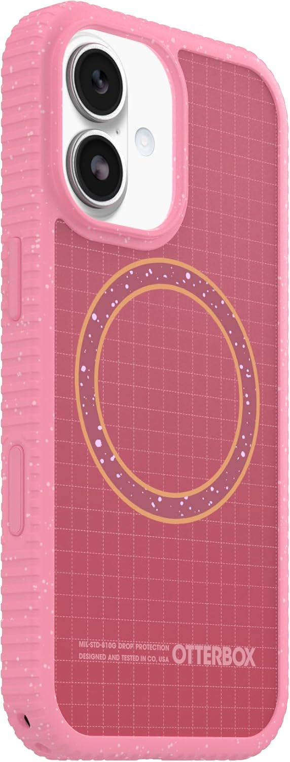 Detalle de OtterBox Soleシリーズ iPhone 17用ケース エクストラホットピンク、ストラップループ付き
