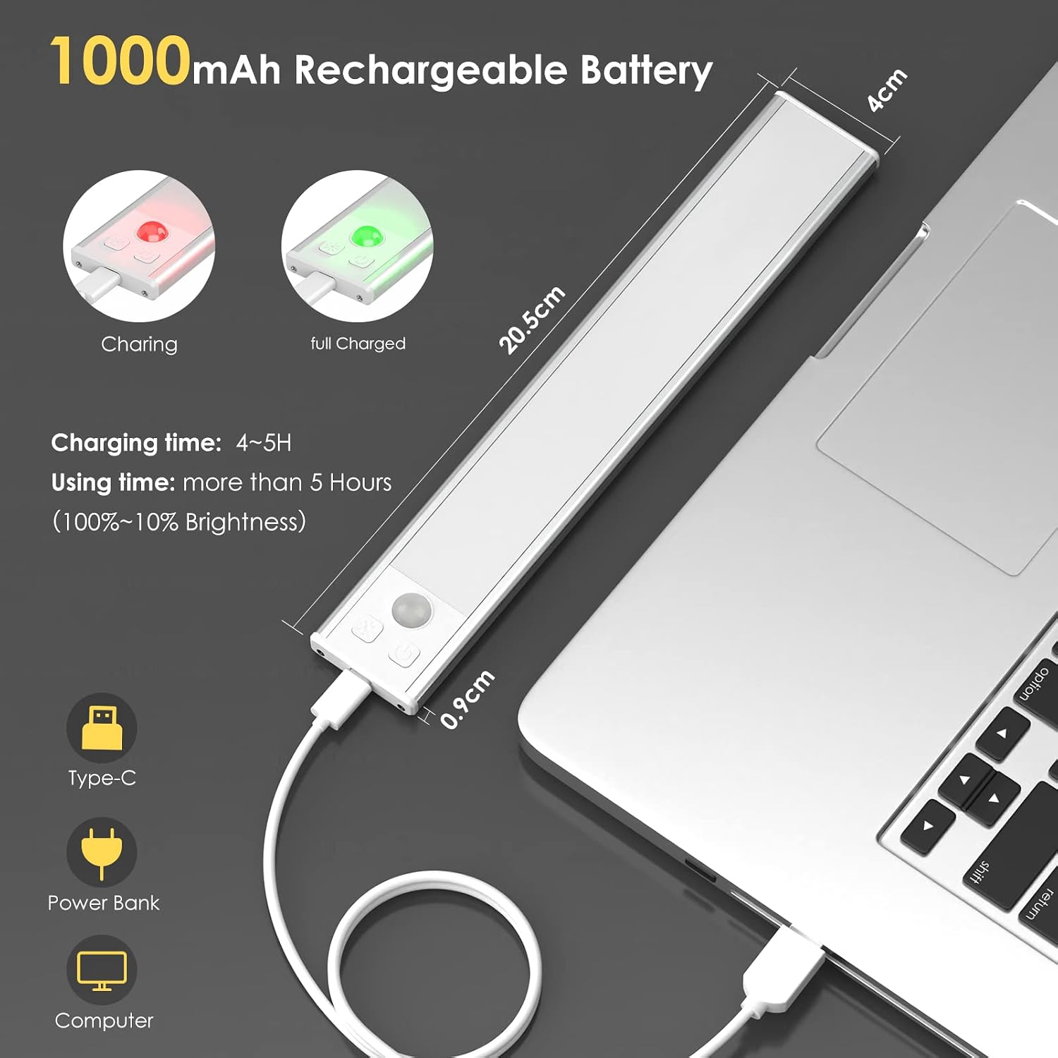 Thumbnail 4 de OUILA Under Cabinet Kitchen Lights 20.5cm, 3000K