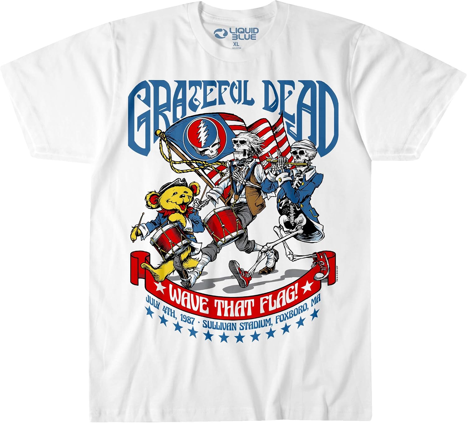 Detalle de Liquid Blue Grateful Dead 4th of July 1987 T‑shirt