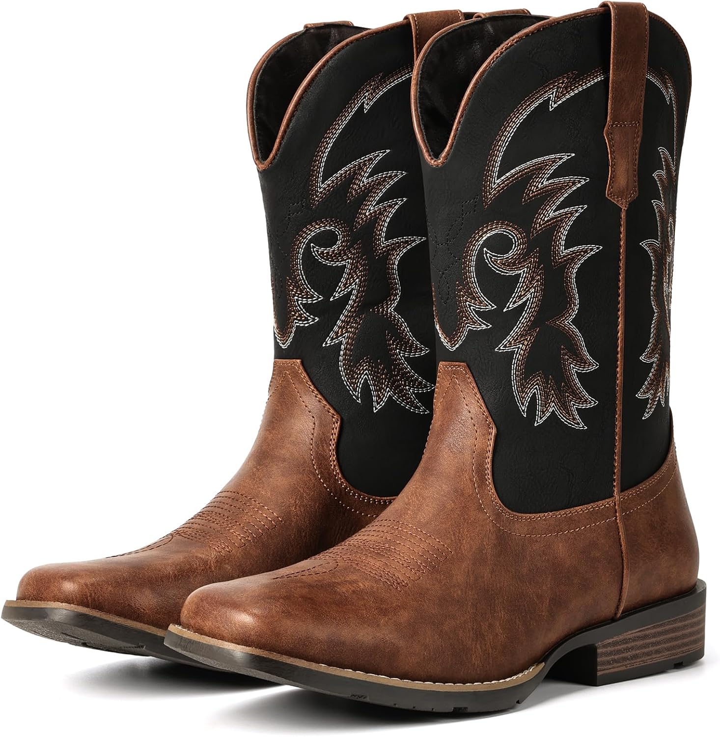 Thumbnail 6 de IUV Men's Cowboy Boots, Square Toe with Classic Western Embroidery