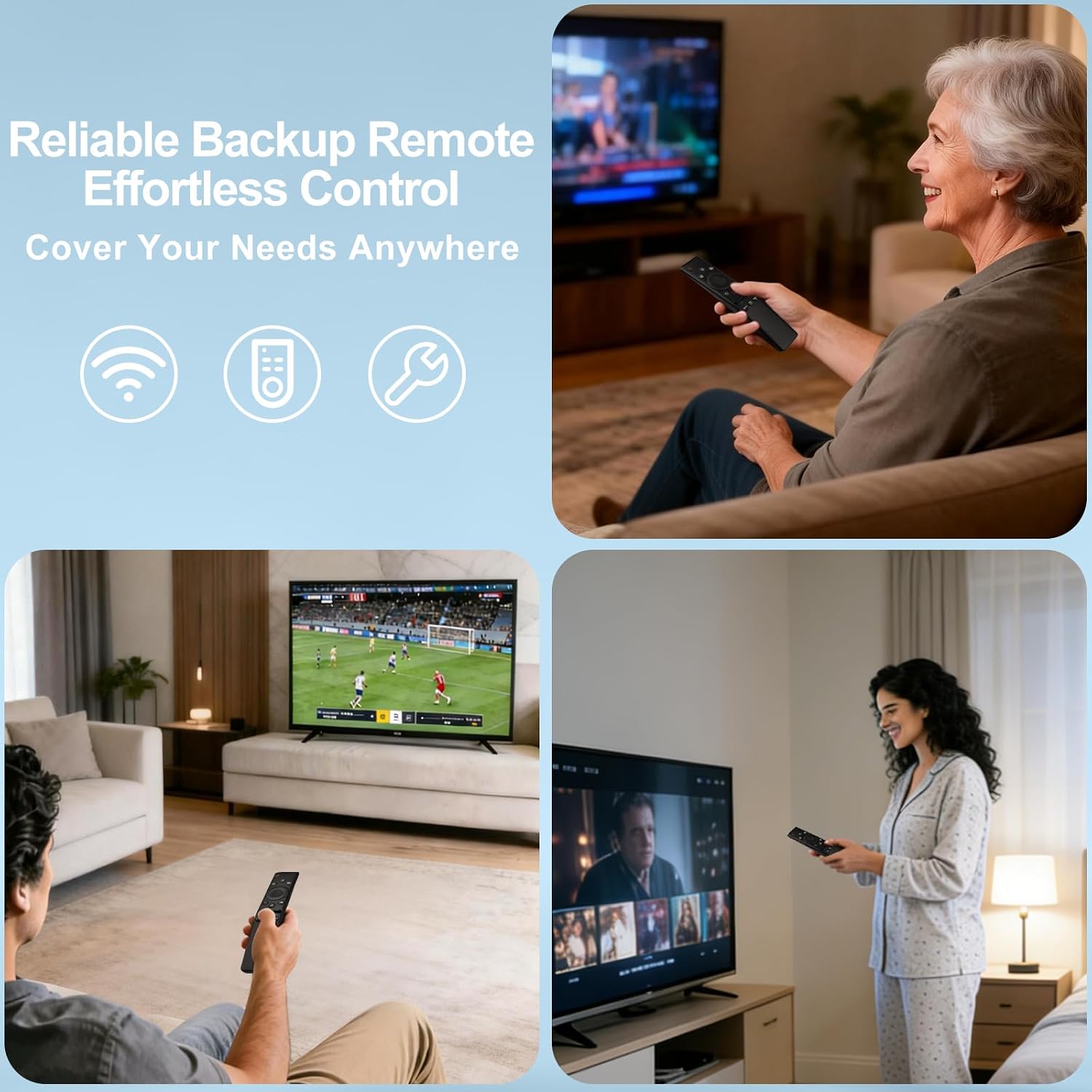 Detalle de 2 Pack Replacement Samsung Smart TV Remote — Universal for All Samsung TVs