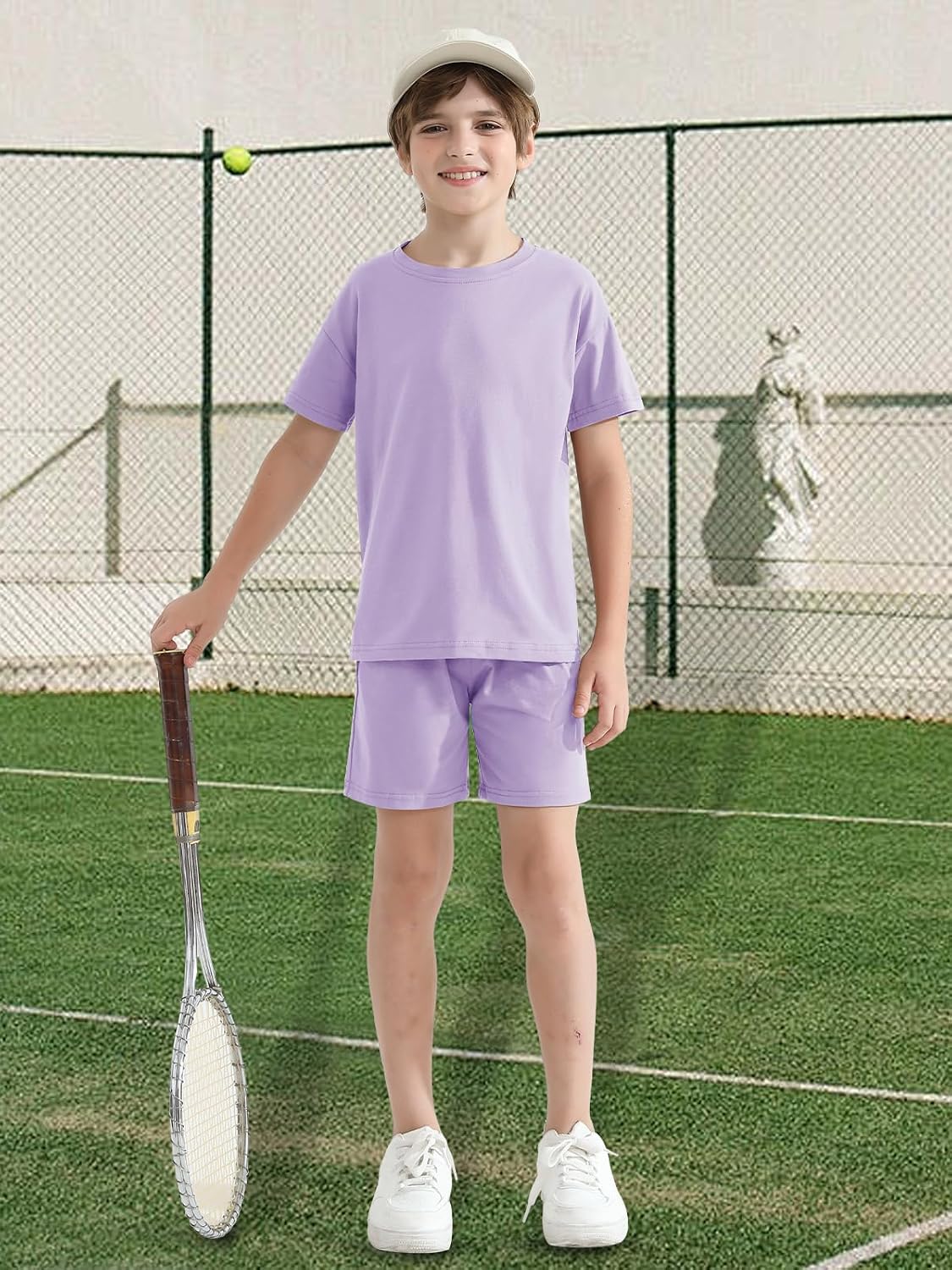 Detalle de Hotfiary Boys & Girls Summer 2-Piece T-Shirt & Shorts Set (Age 1–13)