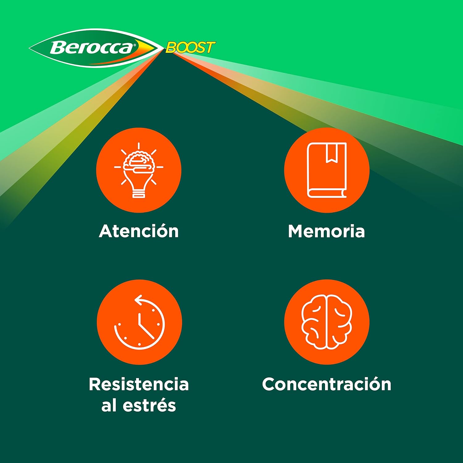 Detalle 2 de Berocca Boost Complejo de Vitaminas y Minerales con cafeína y guaraná natural (30 comprimidos efervescentes)