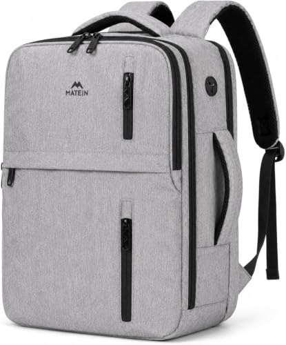 Detalle de MATEIN Mochila de cabina 40x30x20 cm para Ryanair: 24 L, impermeable y organizada