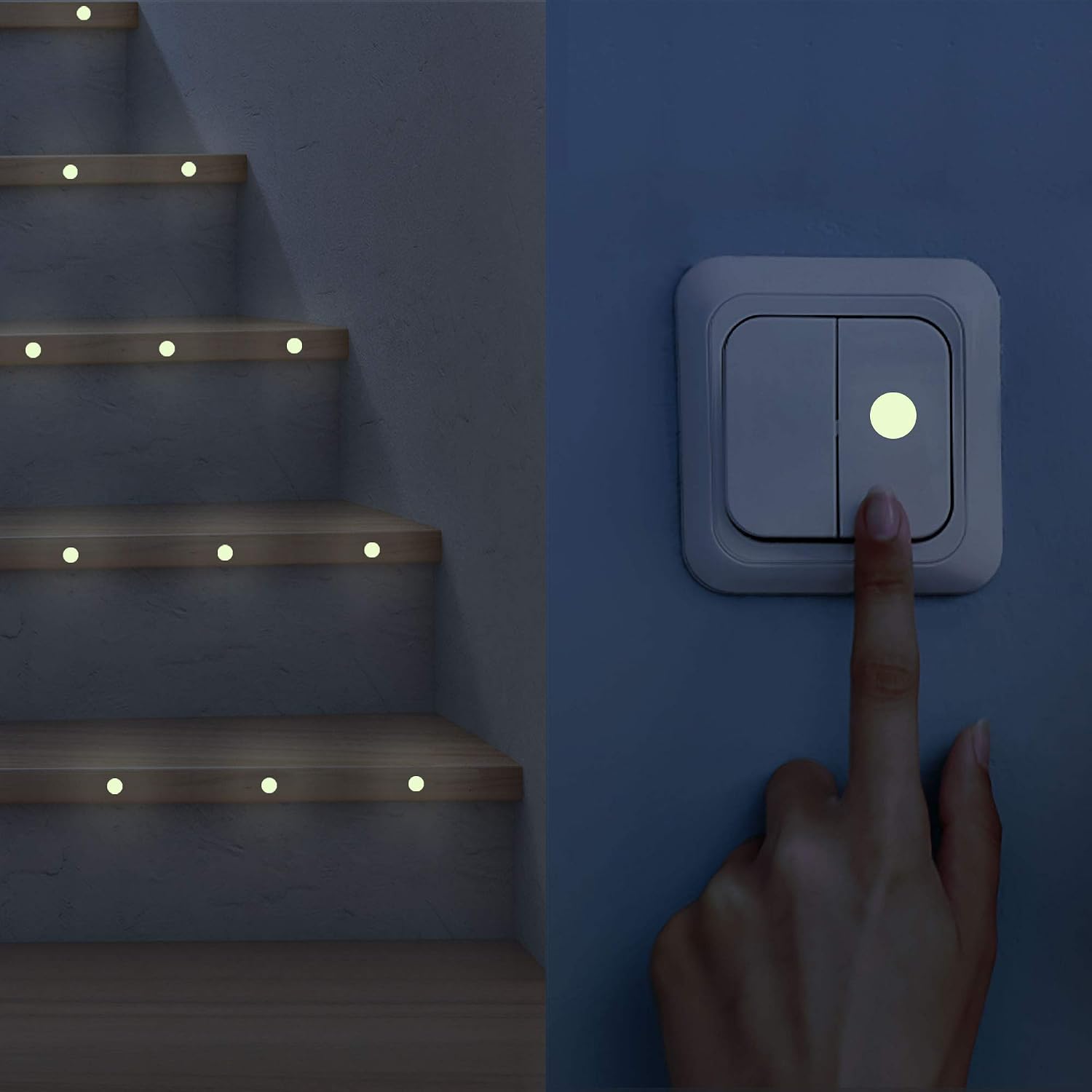 Detalle de Paraboo Leuchtpunkte (524 Stück) – fluoreszierende Leuchtsticker für Kinderzimmer und Sternenhimmel