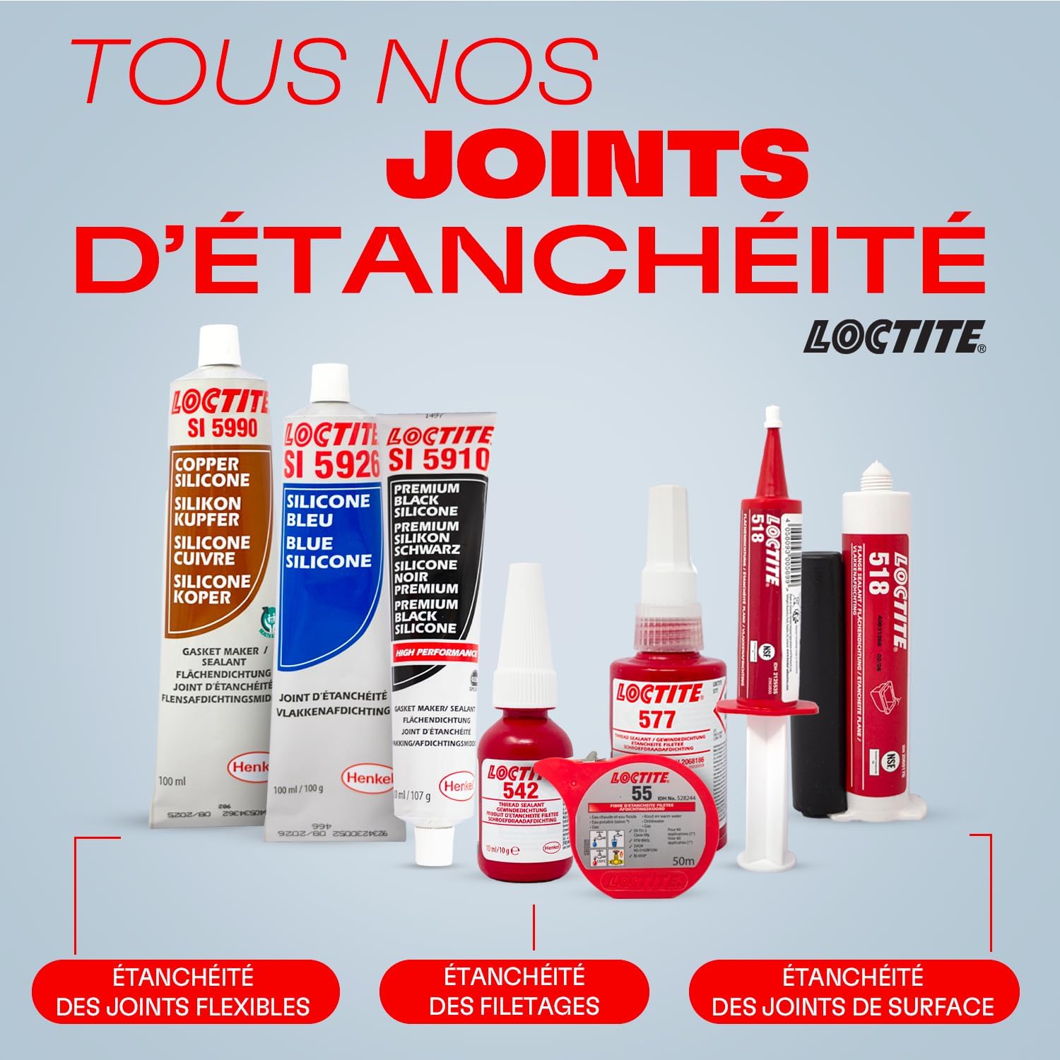 Thumbnail 2 de LOCTITE 542 – Flacon 10 ml: Étanchéité fiable pour raccords filetés