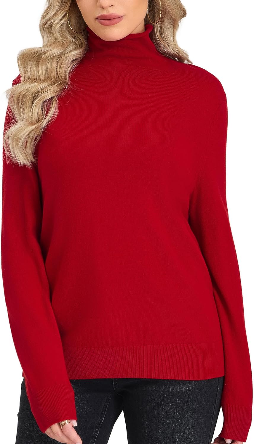 Thumbnail 6 de VETLURY Rollkragenpullover aus 100% Merinowolle – figurbetonter Feinstrick mit Stehkragen