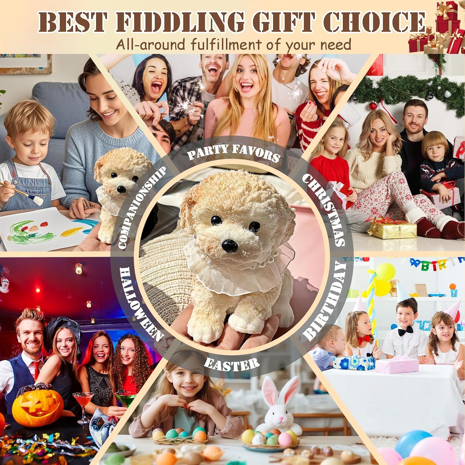 Detalle 2 de Big Taba Squishy Dog Stress Relief Toy, TPR