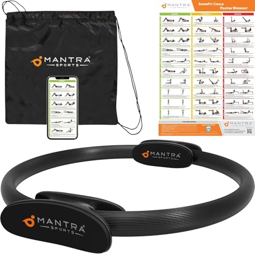 Detalle de Cerchio Pilates Ring Fit di MANTRA SPORTS – Anello Pilates da 33 cm per cosce interne, pavimento pelvico e allenamento domestico