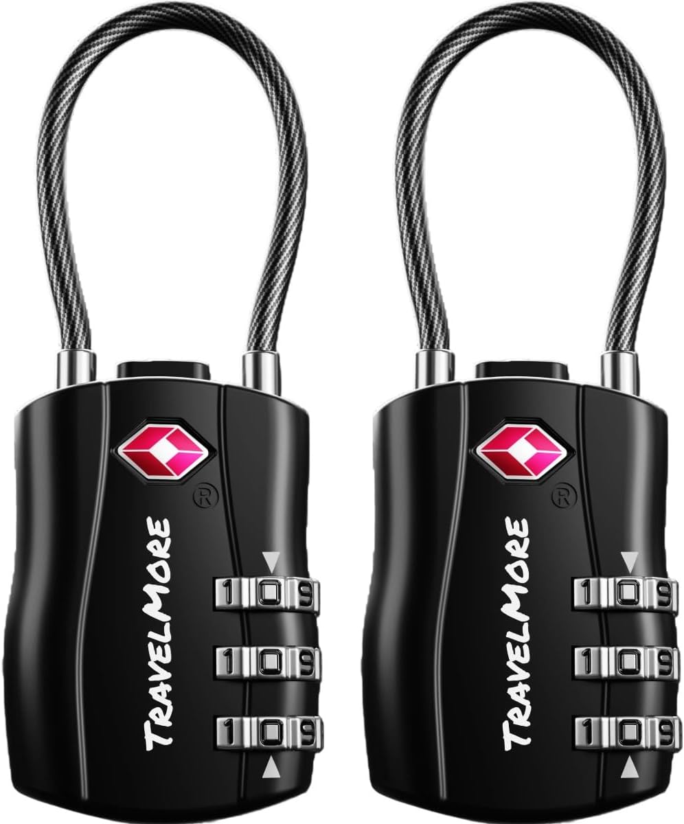 Detalle de 2-Pack TSA Combination Cable Luggage Locks 2-Pack