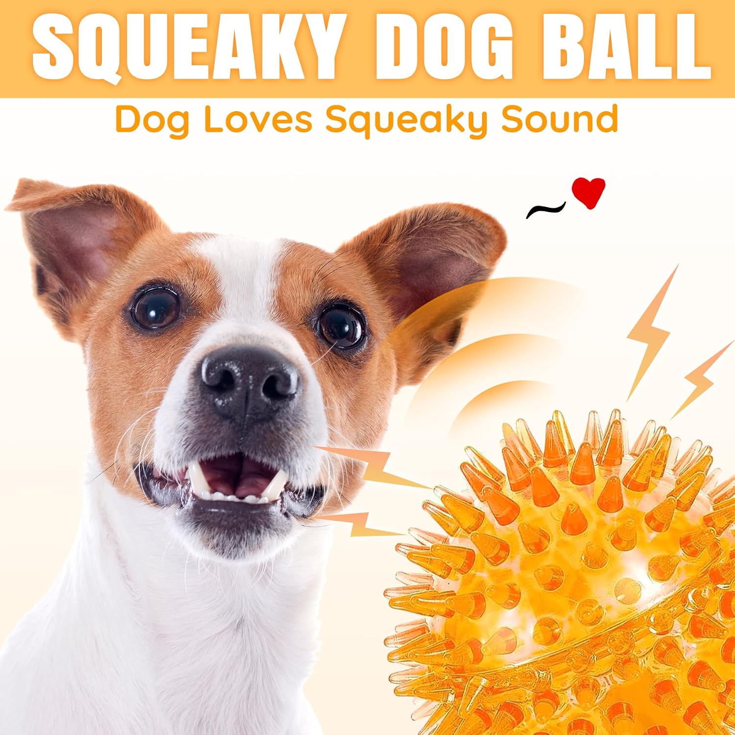 Thumbnail 5 de Ousiya 65 mm spiky squeaky dog balls 6-pack