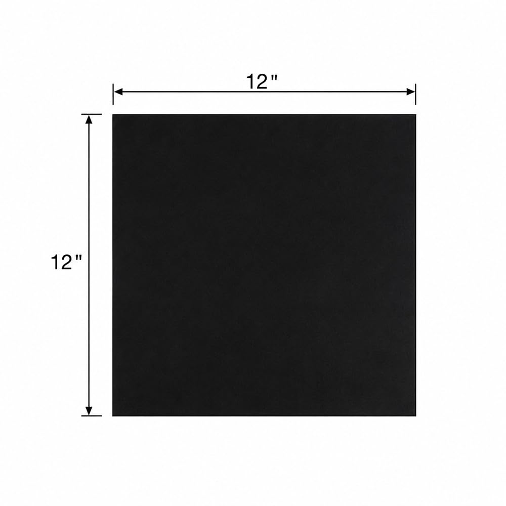 Detalle 2 de Small Parts 5NEO70-0250-12-12 Neoprene Sheet, 70A, Black, 0.25 in