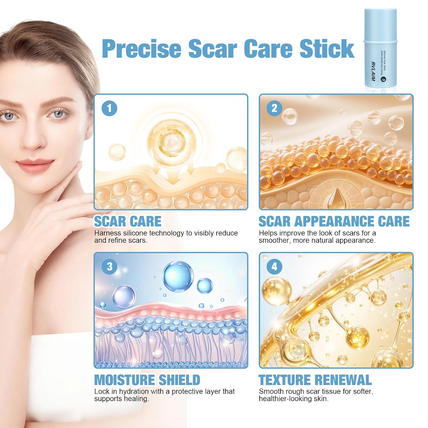 Detalle de Rvlaim Silicone Scar Stick 7g