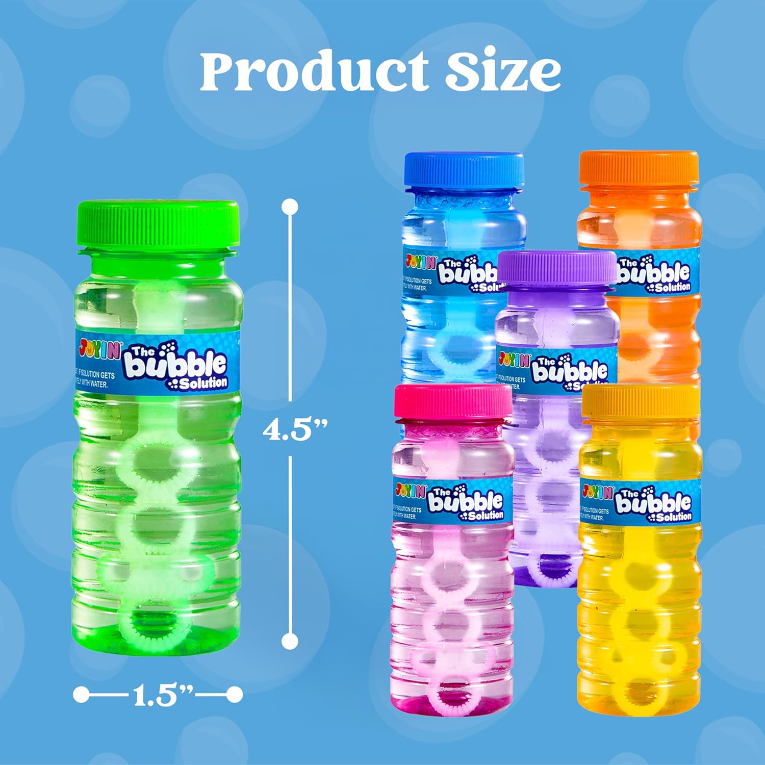 Thumbnail 2 de JOYIN 24 Pcs Bubble Bottles with Wand Assortment – 4oz/118ml Each