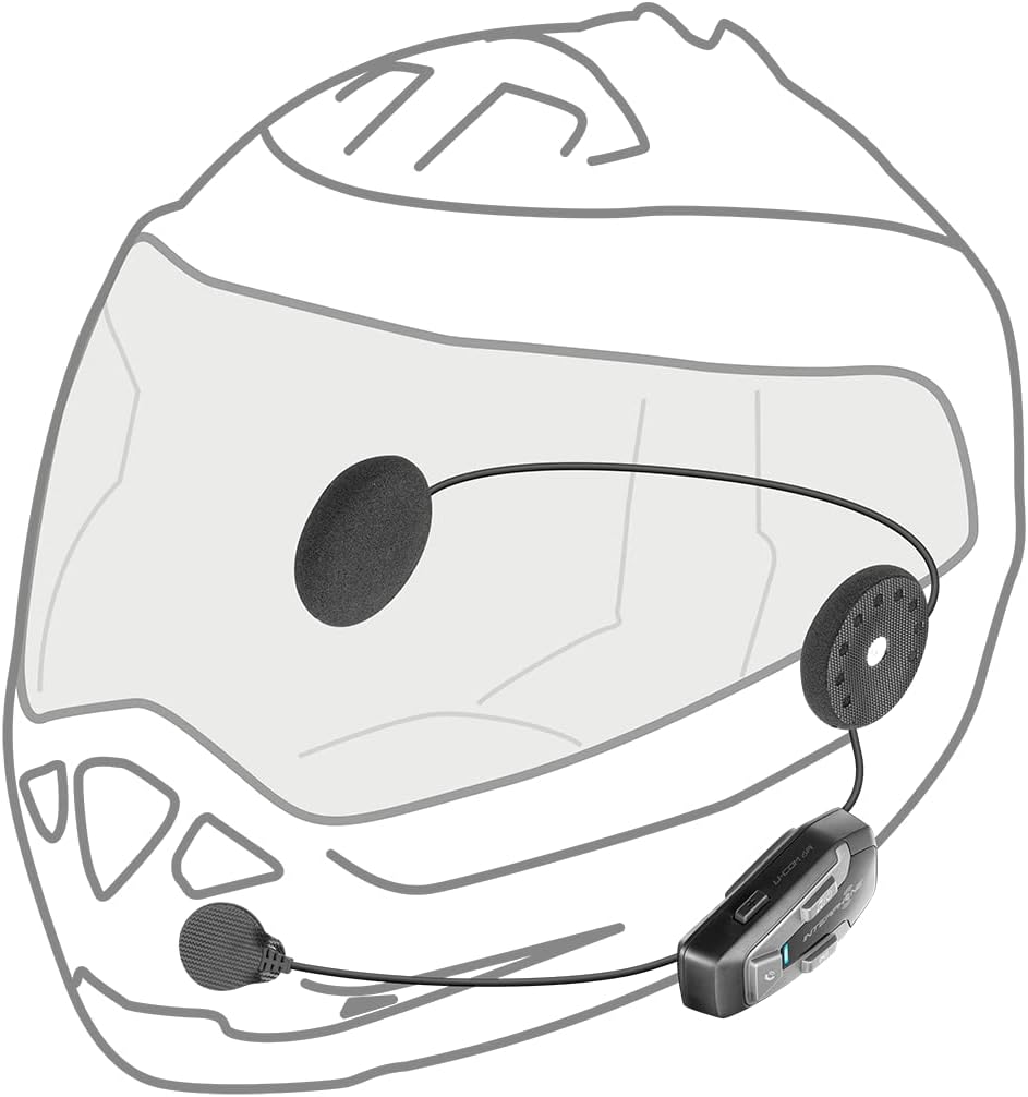 Detalle de Interphone U-COM6R – motocyklowy interkom Bluetooth 5.2, IP67, zasięg do 1 km
