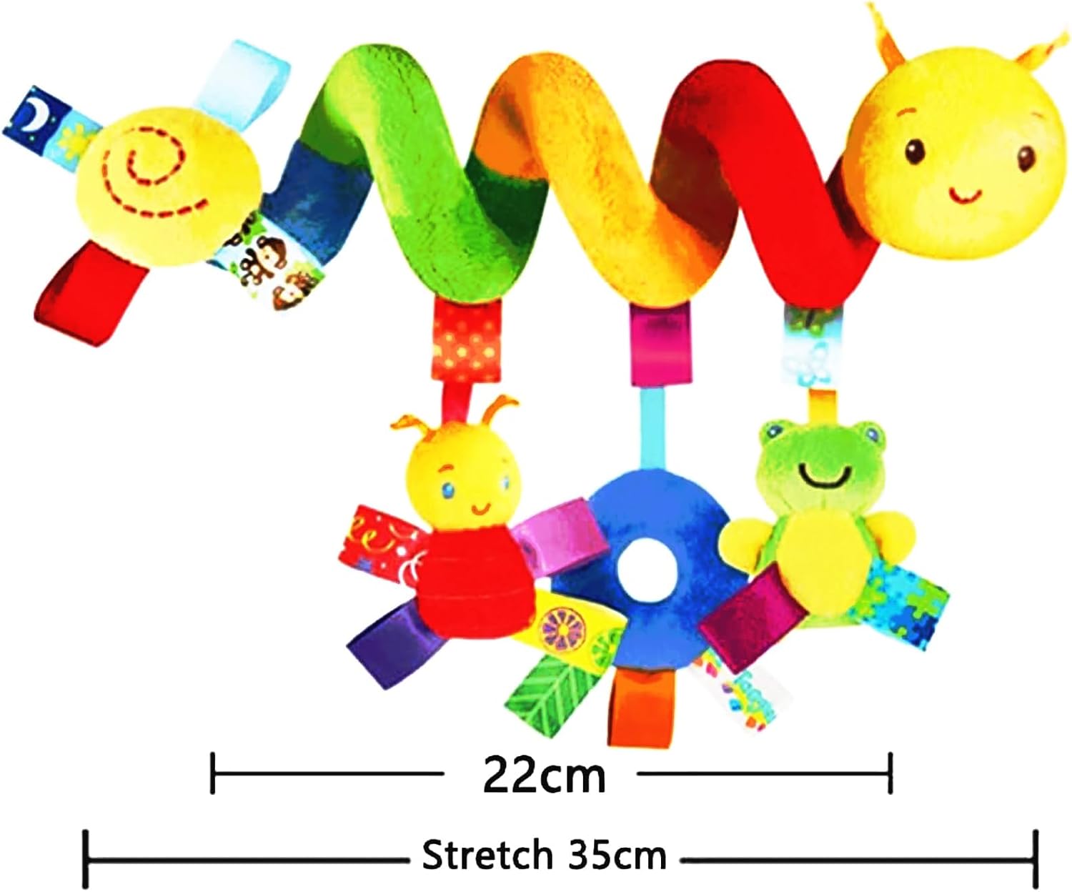 Thumbnail 1 de Zhongdada Spiral pram baby toy – plush hanging rattle sensory toy for crib, bassinet and stroller