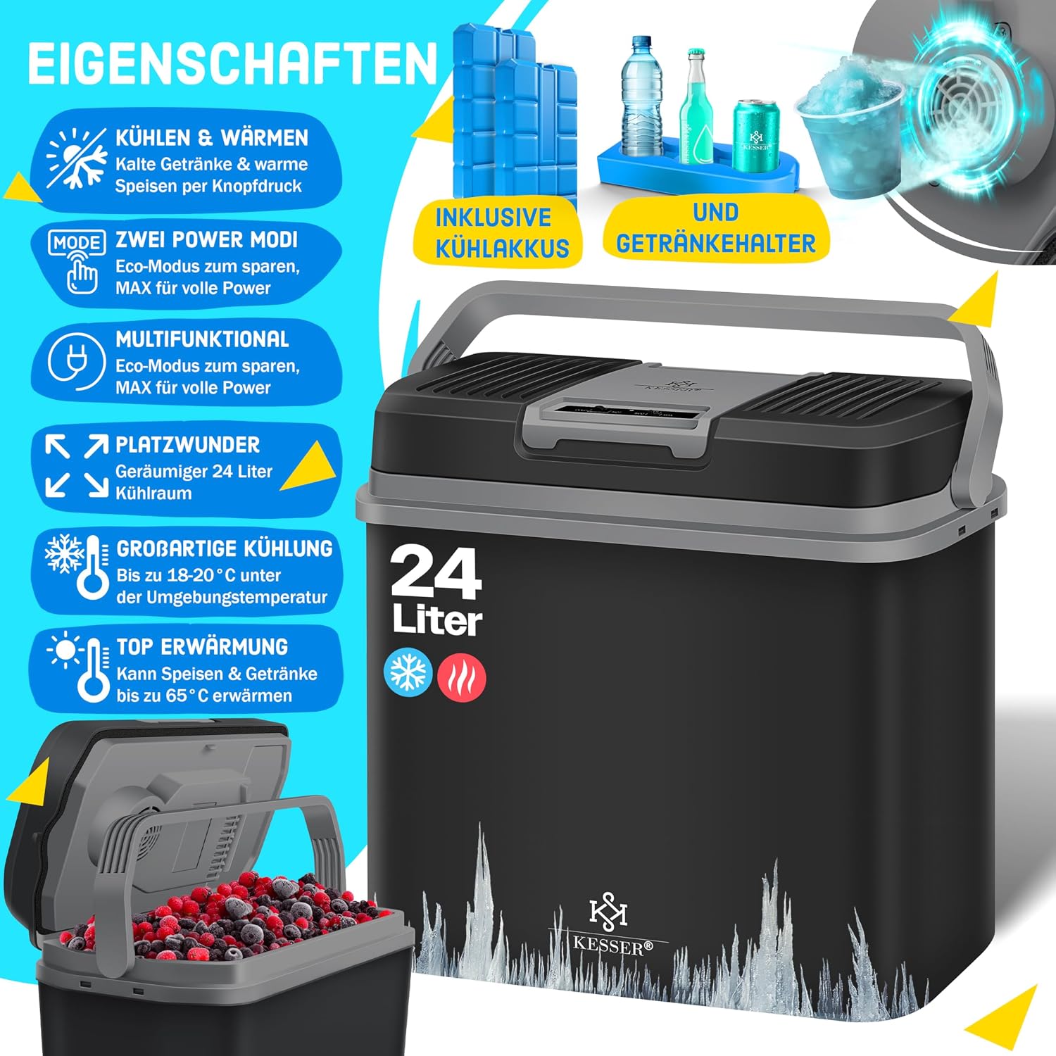 Thumbnail 1 de KESSER 24 Liter Kühlbox – KÜHLT und WÄRMT