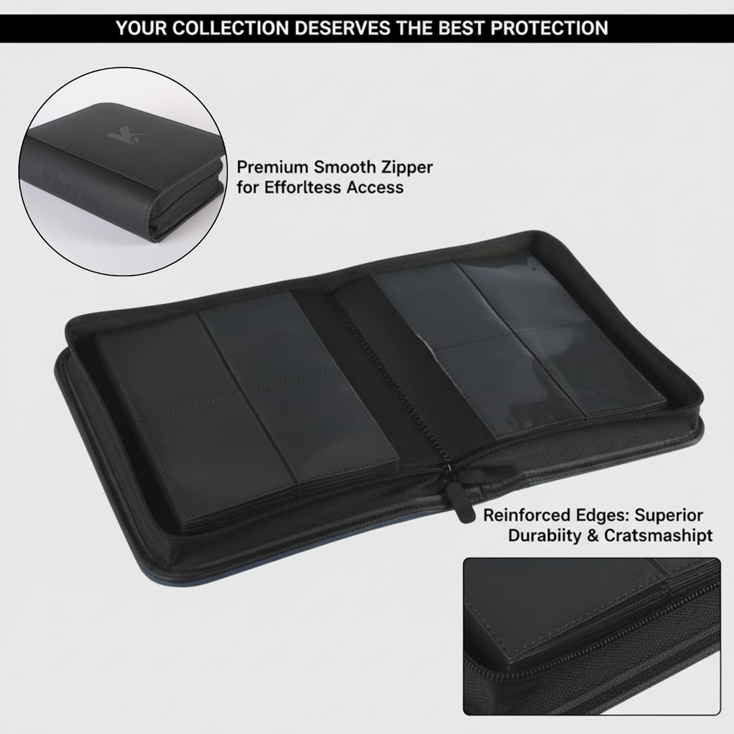 Thumbnail 3 de KUOOKING 336 Card Binder (4-Pocket Zipper Binder) for MTG, TCG & Sports Cards