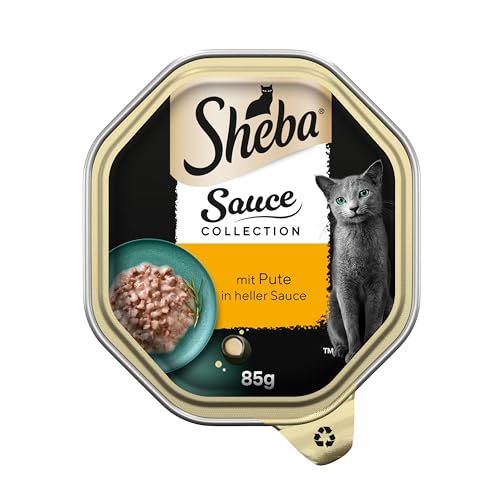 Detalle de SHEBA Schale Nassfutter für Katzen Sauce Collection mit Pute in heller Sauce – 2 x 11 x 85 g