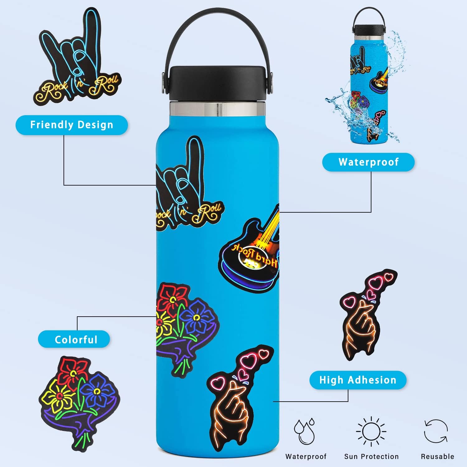 Thumbnail 4 de AIRNOGO Water Bottle Stickers 200 pcs 🌈