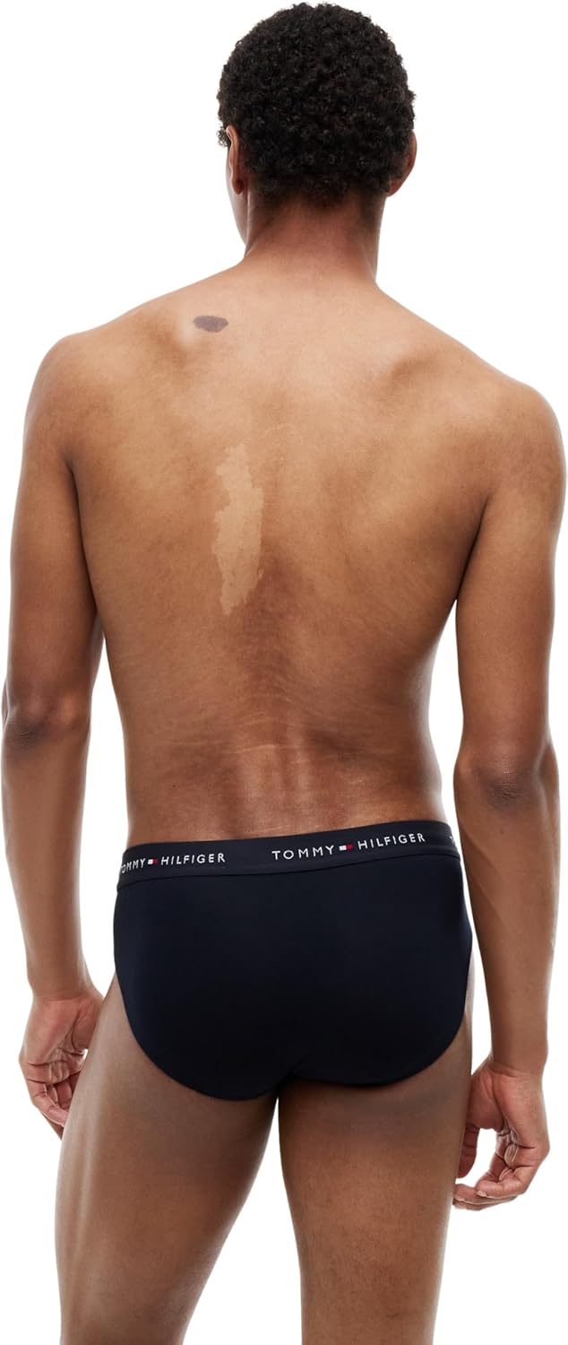 Detalle de Tommy Hilfiger Premium Essentials Stretch Cotton 3-Pack Shorties – Navy/Olive Night/Peacoat/Glacier Grey