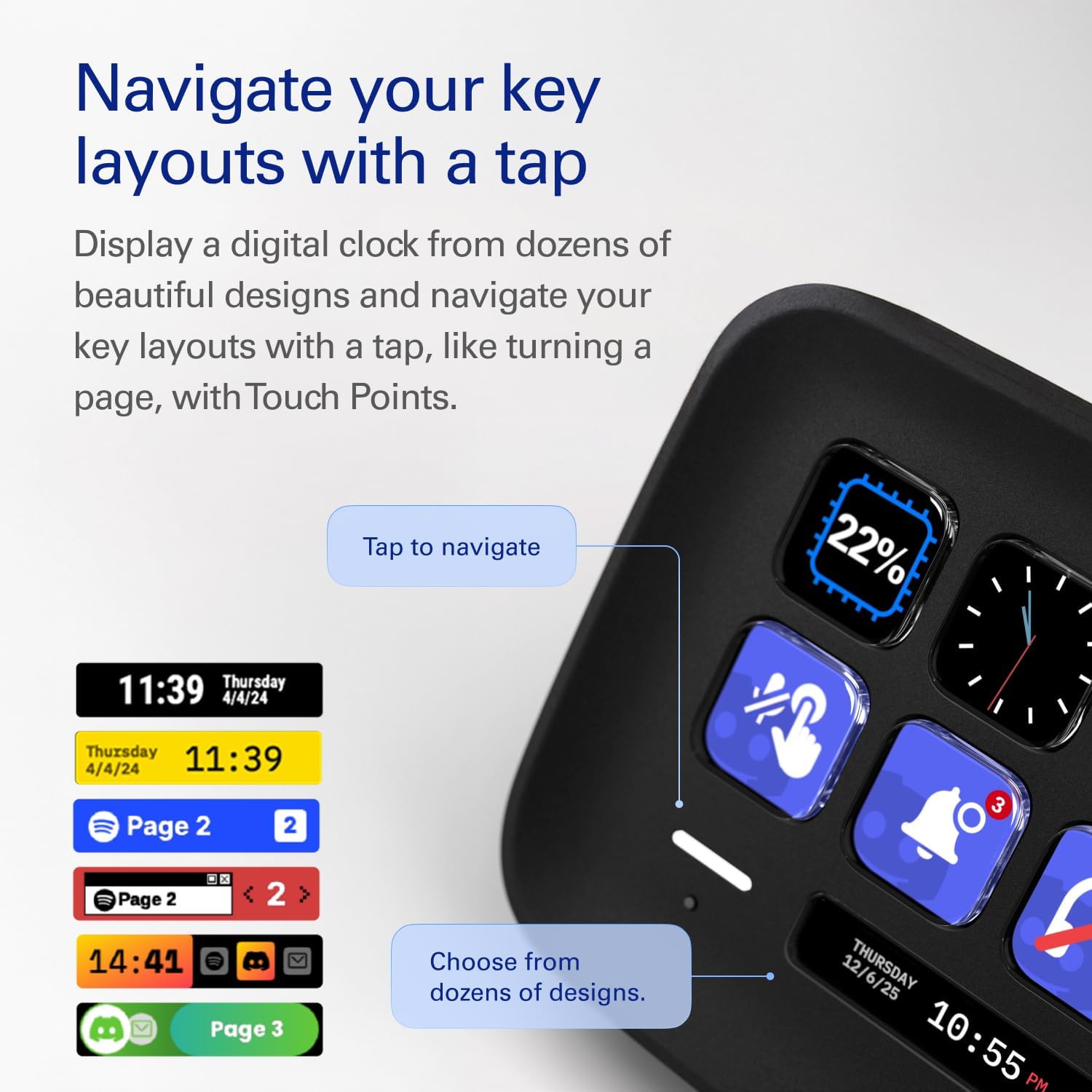 Detalle de Elgato Stream Deck Neo 8-Key Controller, Black, Customizable LCD Keys