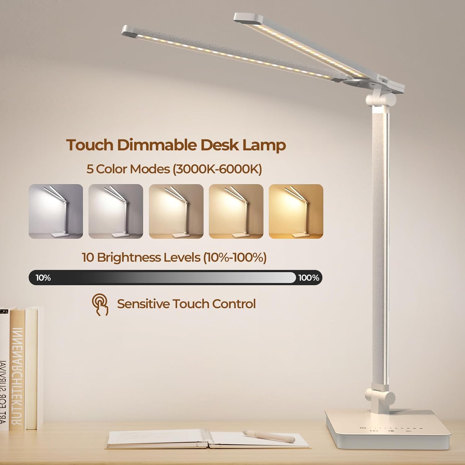 Thumbnail 1 de JVURICE LED Schreibtischlampe 15W Dimmbar Augenschutz