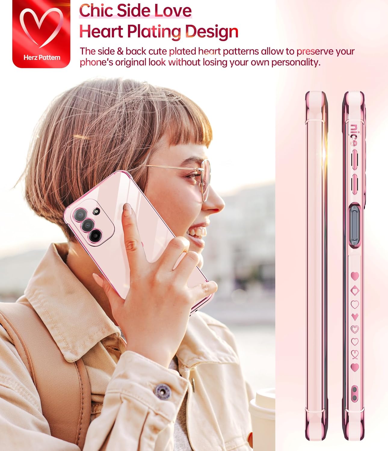 Thumbnail 4 de LeYi Galaxy A17 5G Case (Pink) with Tempered Glass Screen Protector + Full Camera Lens Protection (2-pack)