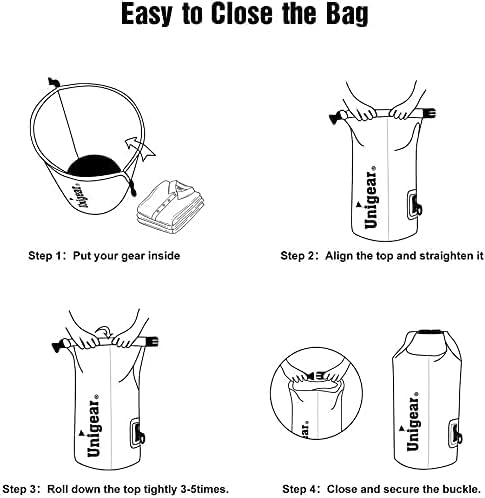 Detalle de Unigear Borsa Impermeabile Dry Bag (2L–55L): robusta, versatile e pratica per outdoor