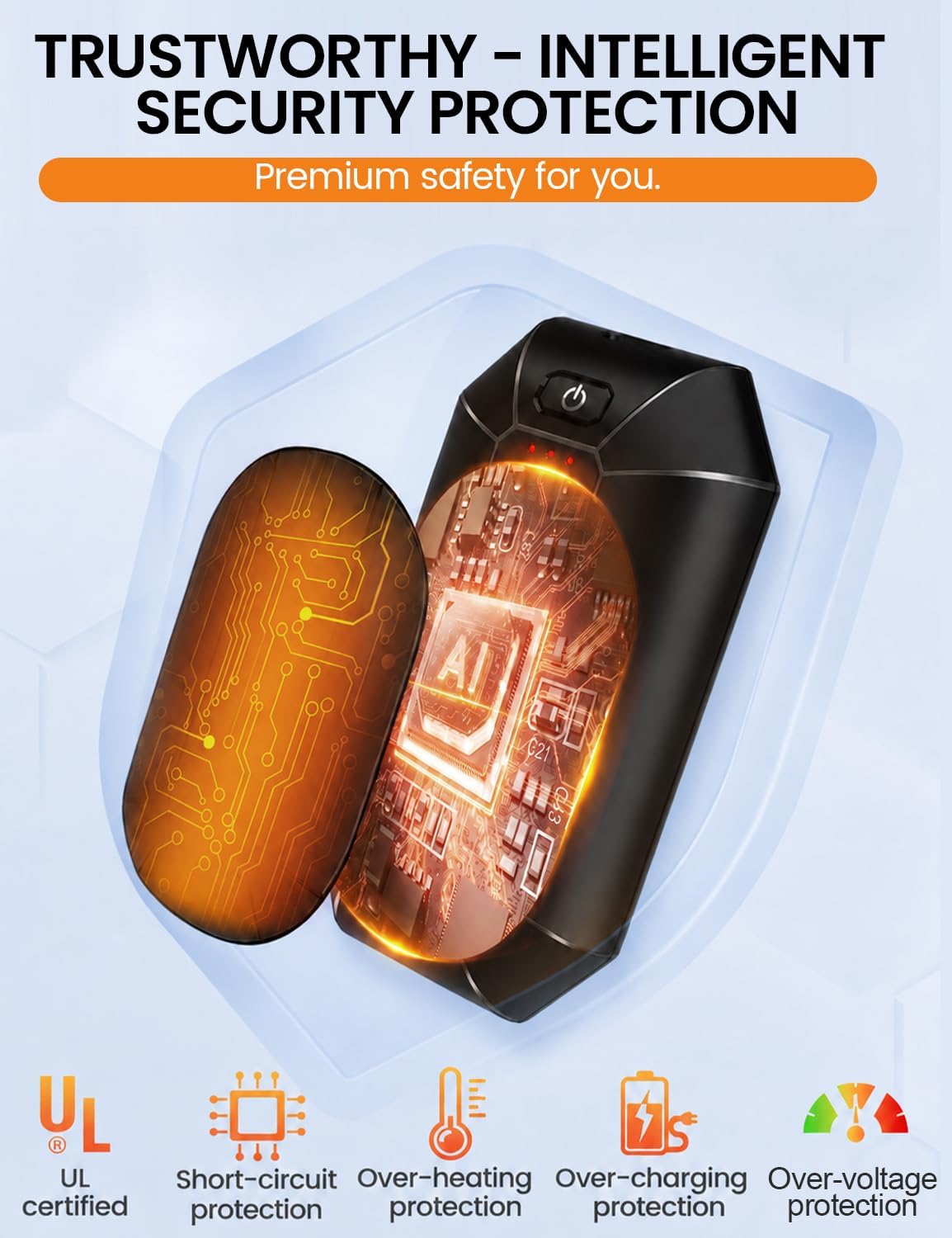 Thumbnail 6 de FYTSE Rechargeable Hand Warmers, 2-Pack with 3 Heat Levels and USB Charging