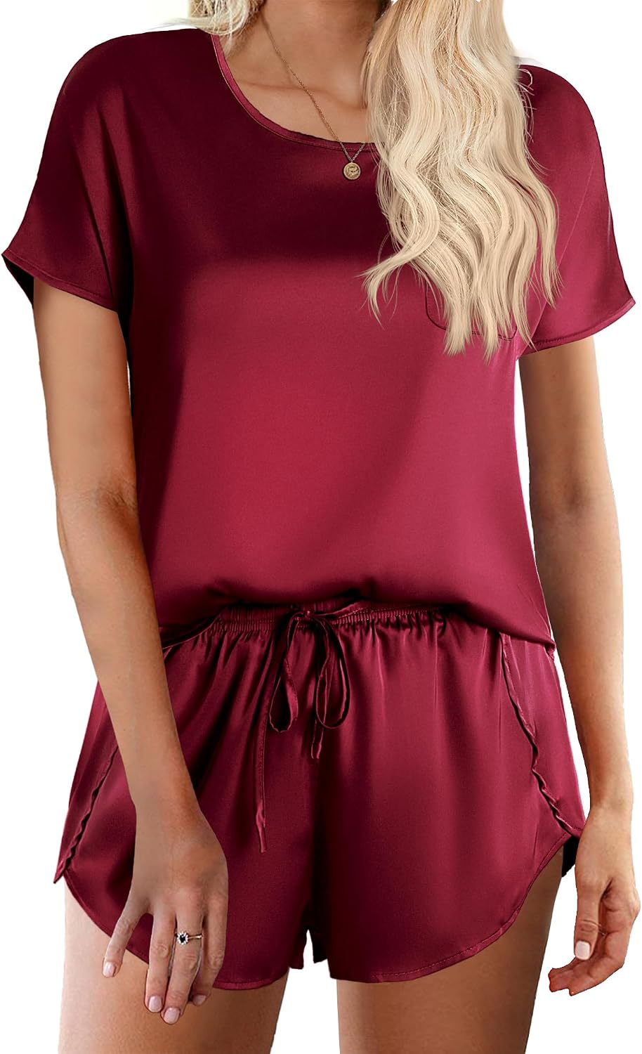 Detalle de Ekouaer Pigiama corto seta donna estivo