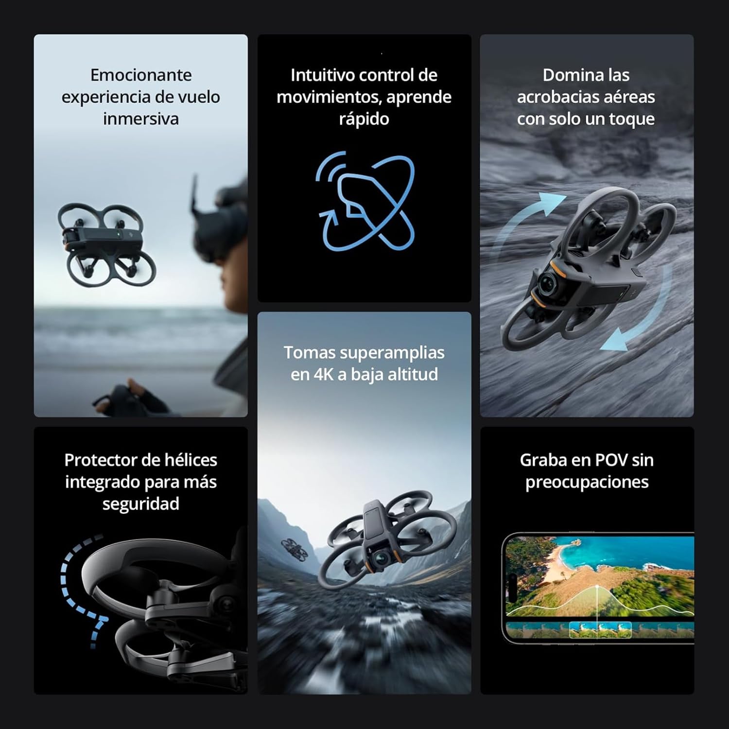 Detalle 2 de DJI Avata 2 Vuela Más, pack 3 baterías