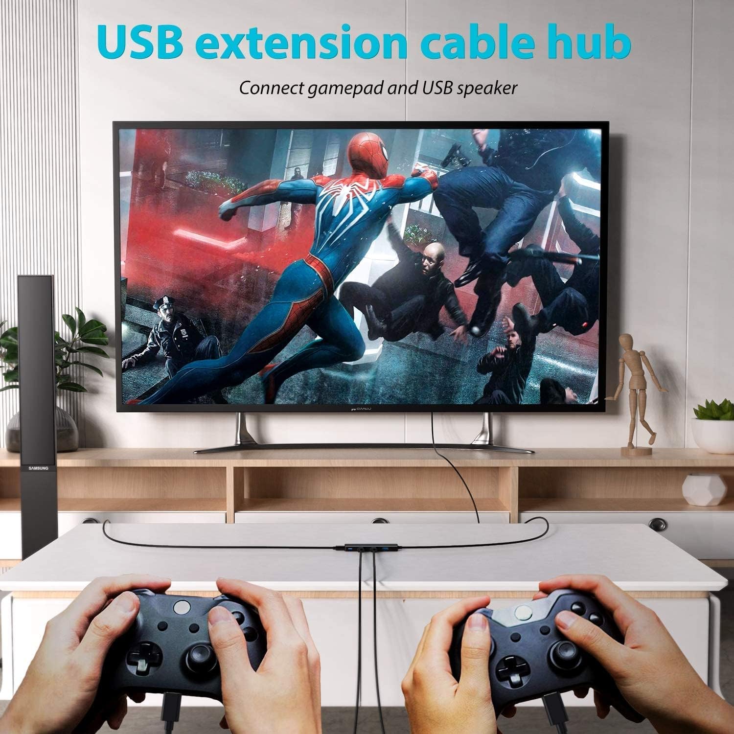 Thumbnail 5 de Aceele USB 3.0 4-Port Hub with 1.2m Extension cable – Ultra-Slim Multiport Expander