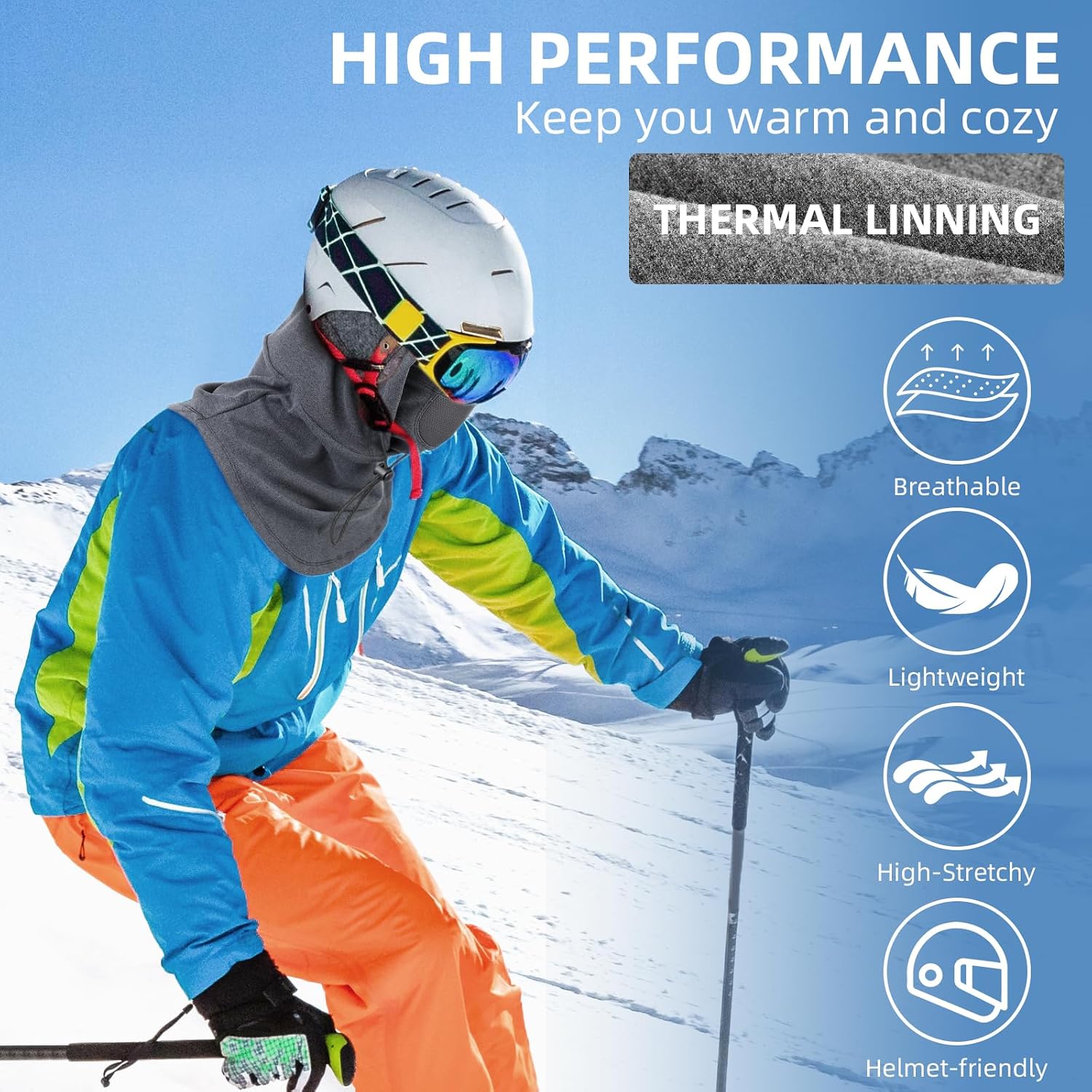 Detalle 2 de AYPOW Balaclava Windproof Ski Mask