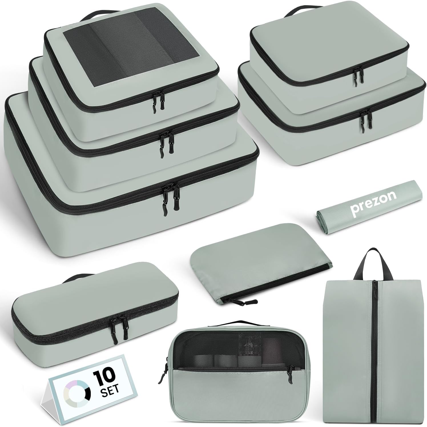 Prezon: Cubes de rangement pour valise – lot de 10, organiseurs légers