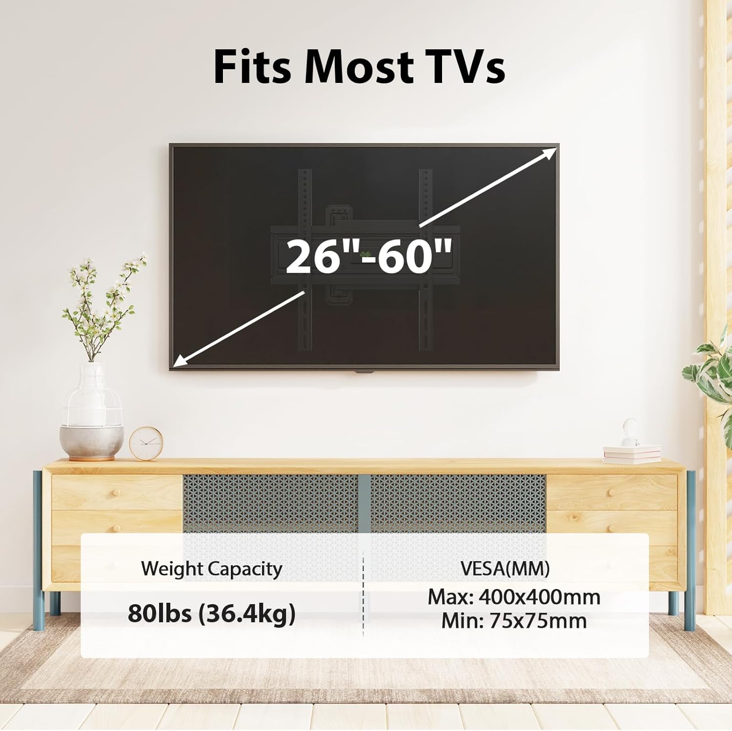Detalle 1 de USX MOUNT Swivel TV Wall Mount 26-60
