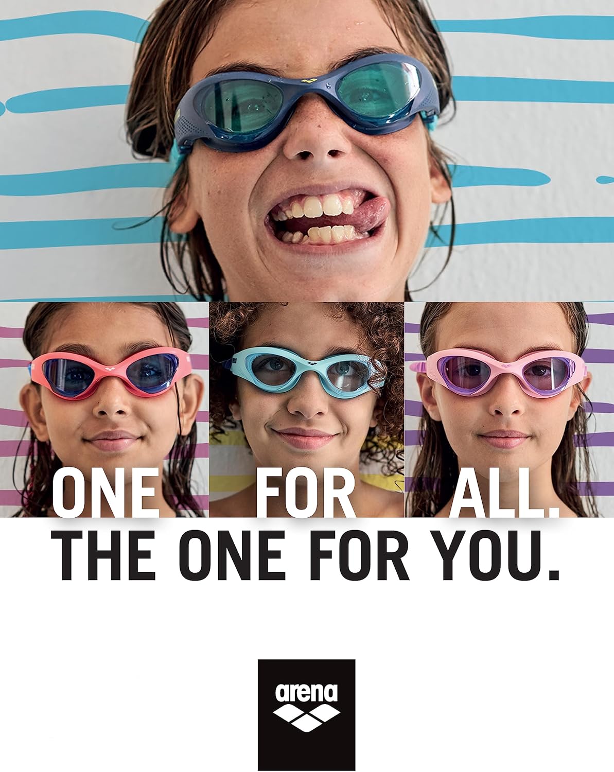 Detalle de ARENA The One Junior Goggles – lunettes de natation pour enfants (6–12 ans)